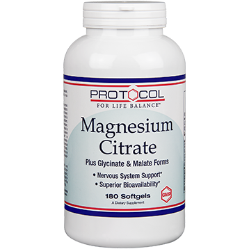 Protocol For Life Balance Magnesium Citrate 180 softgels