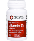 Protocol For Life Balance Natural D3 5000 IU 120 gels