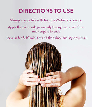 Routine Wellness Hair Masks are formulated to hydrate hair, reduce frizz, and repair damage for smoother, healthier hair