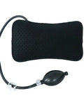 dykaae Inflatable Lumbar Pillow Support Cushion Portable Neck Shoulder Posture Correct Massage Orthopedic Design for Back Pain Relief - black