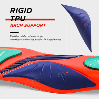 Aningboy Arch Support Insole Poron Shock Absorption Flat Feet Shoe Pad Heel Pain Relief Size 35-48