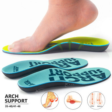 Aningboy Arch Support Insole Orthopedic Insole Men Women Sport Shoe Insert Flat Foot Shoe Pad Size35-46 - Blue