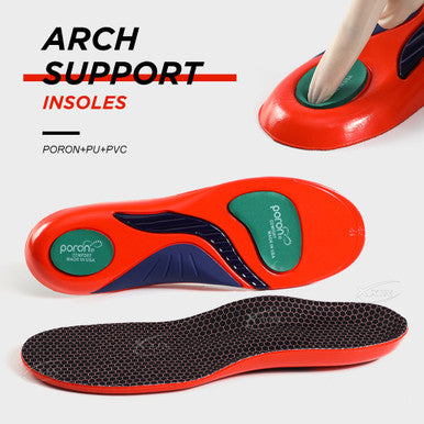 Aningboy Arch Support Insole Poron Shock Absorption Flat Feet Shoe Pad Heel Pain Relief Size 35-48
