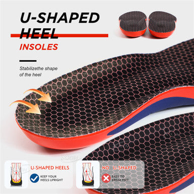 Aningboy Arch Support Insole Poron Shock Absorption Flat Feet Shoe Pad Heel Pain Relief Size 35-48