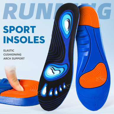 Aningboy Elastic Sports Insole Memory Silicone Gel Insoles Breathable Shoe Inserts Men Women Comfortable Shoe Pad Size 34-45
