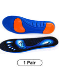 Aningboy Elastic Sports Insole Memory Silicone Gel Insoles Breathable Shoe Inserts Men Women Comfortable Shoe Pad Size 34-45