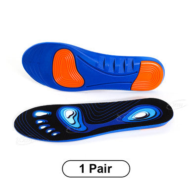 Aningboy Elastic Sports Insole Memory Silicone Gel Insoles Breathable Shoe Inserts Men Women Comfortable Shoe Pad Size 34-45