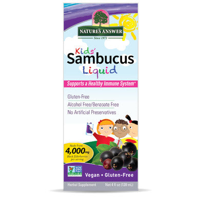 Nature's Answer Sambucus Black Elder Berry Extract Kids Formula 4 oz