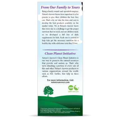 Nature's Answer Sambucus Black Elder Berry Extract Kids Formula 4 oz