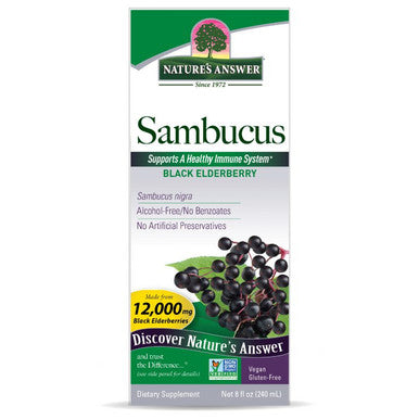 Nature's Answer Sambucus Black Elder Berry Extract 4 oz