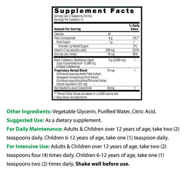 Nature's Answer Sambucus Immune Support 4oz