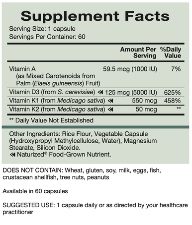 Natura Health Products Vitamin D-A-K (60 Capsules)
