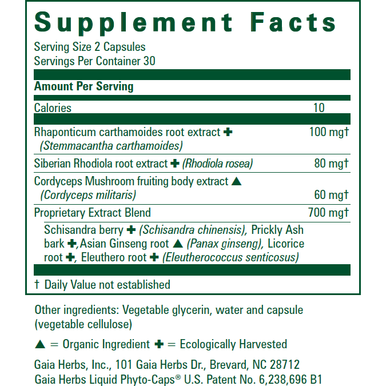 HPA Axis: Homeostasis 60 Liquid Phyto-Caps by Gaia Herbs