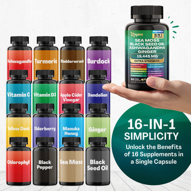 Zoyava Harmonize Health And Vitality: Sea Moss 16-In-1 Magic Moss Super Blend (19,445Mg) & Saffron Zestyzen Powerhouse (4,000Mg)