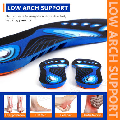 Aningboy Elastic Sports Insole Memory Silicone Gel Insoles Breathable Shoe Inserts Men Women Comfortable Shoe Pad Size 34-45