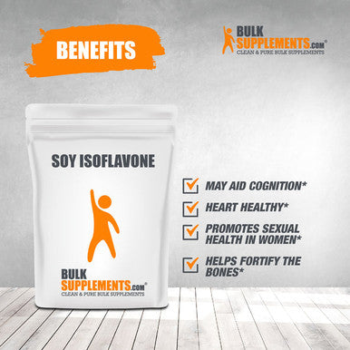 BulkSupplements.com Soy Isoflavone Powder - Estrogen Supplement for Women - Soy Supplement (50 Grams)