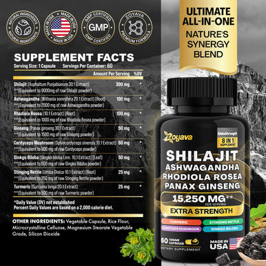 Zoyava Sea Moss Magic Shilajit Power & Cosmic Collagen Complex