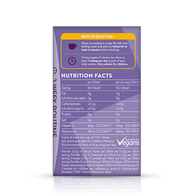 TEA+ Sleep (co-branded with Vitabiotics)Vitamin Tea - 14 Tea Bags