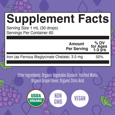 MaryRuth Organics Toddler Iron Organic Liquid Drops