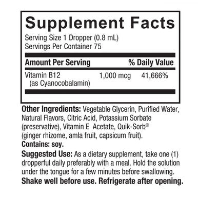 Nature's Answer Liquid Vitamin B-12 with Natural Flavors 60ml