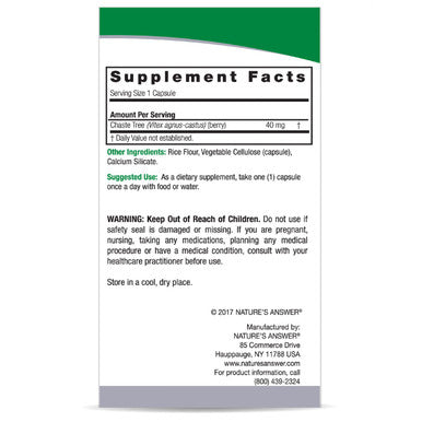 Nature's Answer Vitex Agnus-cactus 90 ct