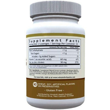 Zinc Lozenges with Vitamin C Honey Lemon