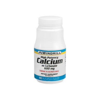 Windmill Calcium Carbonate 600 mg Tablets 60 Tablets