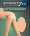 Loving Comfort Knee High Support Stockings Firm Beige Open Toe Large 1 Pair By Scott Specialties