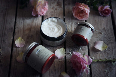 Farmstead Apothecary 100% Natural Body Butter with Organic Safflower Oil, Organic Shea Butter & Organic Vitamin E Oil, Citrus Rose 8 oz