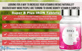 BHK's Fast-Melting B Complex+Ferrochel Iron Tablets