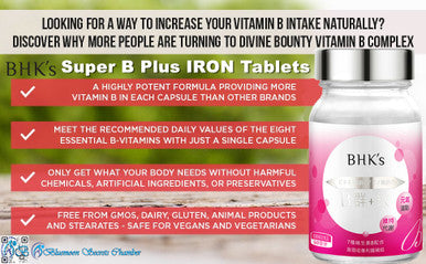 BHK's Fast-Melting B Complex+Ferrochel Iron Tablets