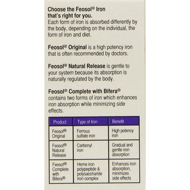 Feosol Bifera Iron Caplets Complete 30 ea