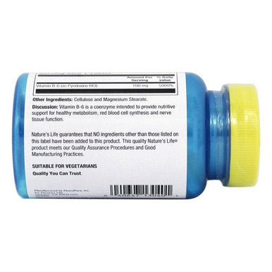 Nature's Life Vitamin B-6 100 tabs