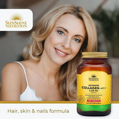 Sunshine Nutrition Advanced Collagen + Vitamin C 100 Tablets