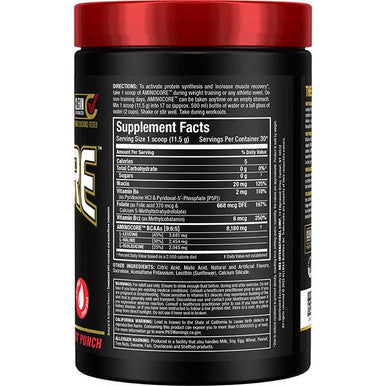 Allmax Nutrition Aminocore: Bcaa Supplement Powder Fruit Punch 30 Servings