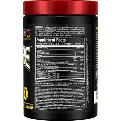 Allmax Nutrition Aminocore: Bcaa Supplement Powder Pineapple Mango 30 Servings