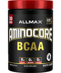 Allmax Nutrition Aminocore: Bcaa Supplement Powder White Grape 30 Servings
