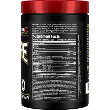 Allmax Nutrition Aminocore: Bcaa Supplement Powder White Grape 30 Servings