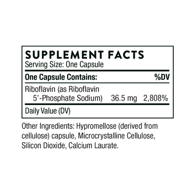 Thorne Riboflavin 5'-Phosphate 60 Capsules