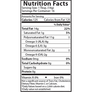 Organic Gold Flax Seed Oil 8 fl oz by Foods Alive