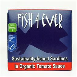 Fish 4 Ever Sustainably-Fished Sardines in Organic Tomato Sauce 120g