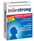 BrainStrong Memory Support Dietary Supplement, Made with Ginkgo Biloba, 30 Ct