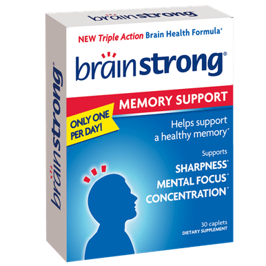 BrainStrong Memory Support Dietary Supplement, Made with Ginkgo Biloba, 30 Ct