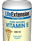 Life Extension Pure Natural Vitamin E 400 IU 100 Caps
