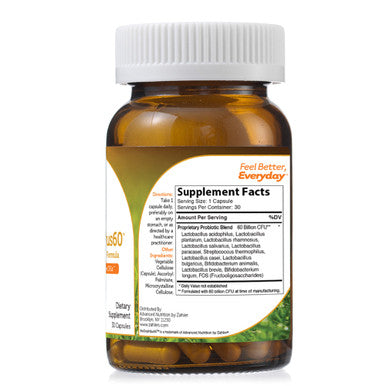 Zahler's Biodophilus 60 Billion Digestive Health 60 Capsules