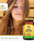 Sunshine Nutrition Biotin 5000Mcg High Strength Form 100 Capsules