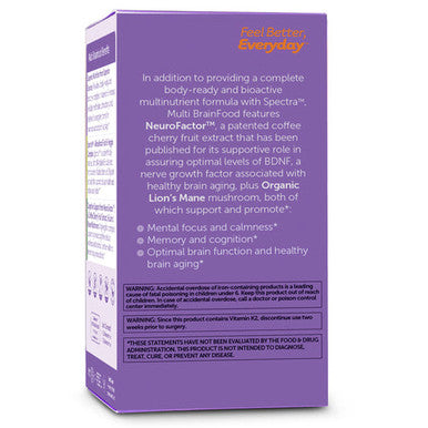 Multivitamin Brainfood 60 Caps By Advanced Nutrition By Zahler