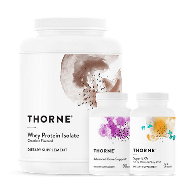 Thorne Bone Support Bundle Whey Protein Isolate & Advanced Bone Support & Super EPA