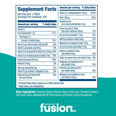 Bariatric Fusion Bundle & Save - Tropical Complete Chewable Multivitamin 120 Tablets 12 Bottles