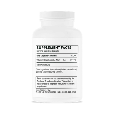 Thorne Ascorbic Acid (60 count) 60 Capsules